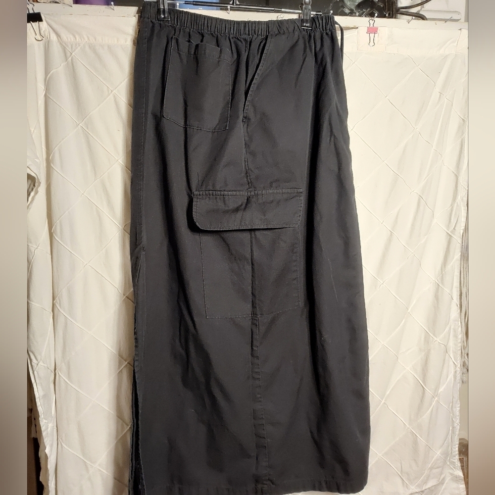 Maxi Cargo Skirt In Black 31" Long Size S/M BY WAYF EUC
